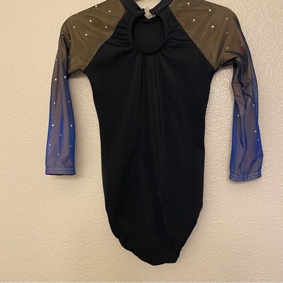 Garland custom gymnastics competition rhinestone leotard long sleeve LC -XSA - Picture 5 of 7